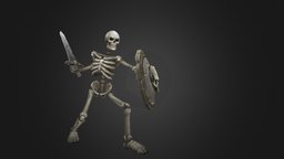 Skeleton (Animated) gamedev, models, maya, 3d, animation
