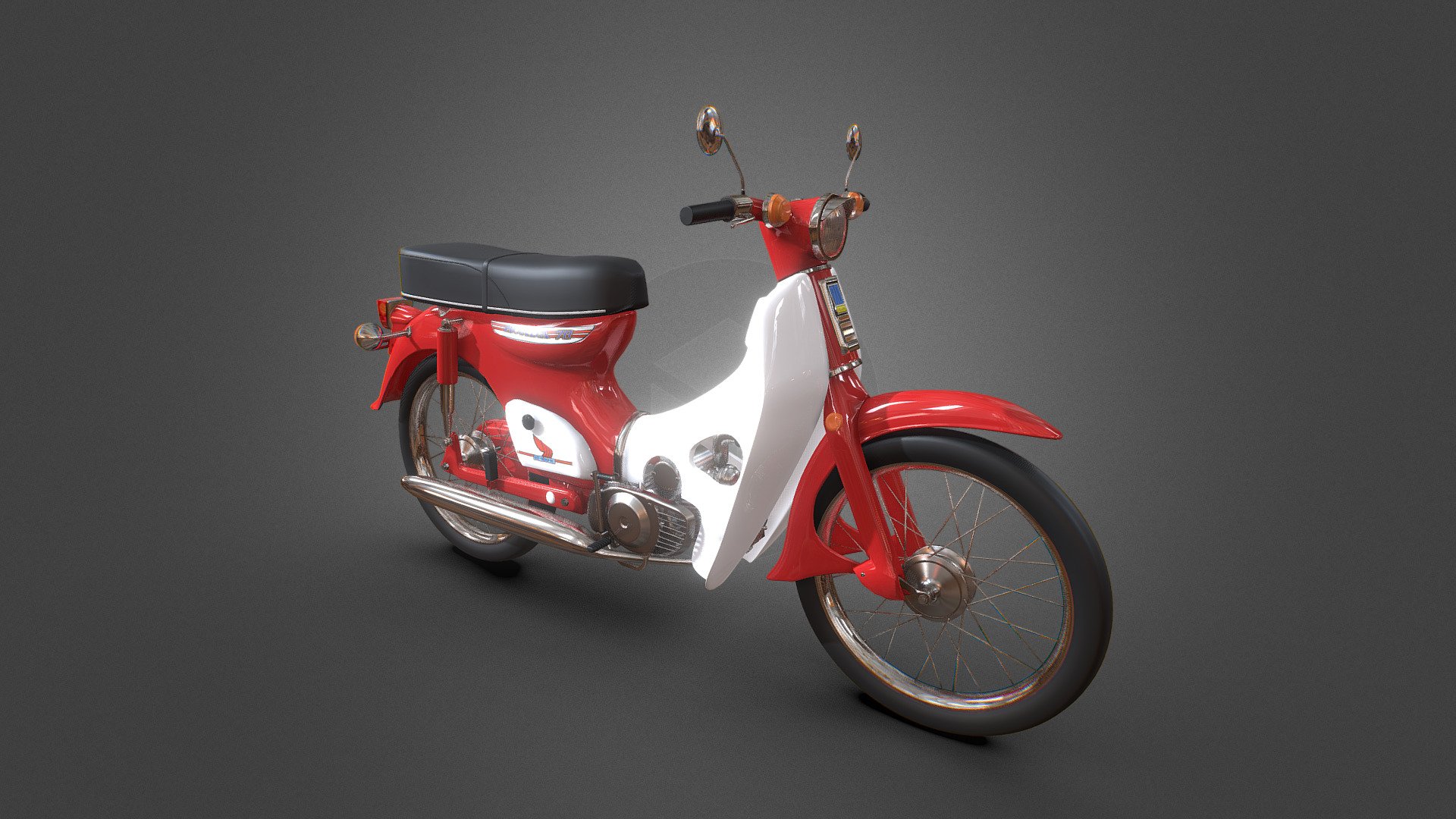 My first 3D modelling of motorcycle, 3D modeled in 2018 using my old celeron laptop(haha). Honda SuperCub 1971 based on Indonesian model, i made this due to my friend requested this when i was in highschool. Not the best 3D model i made, but for sure it's memorable just like the motorcycle itself 3d model