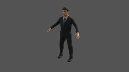 Bussinessman character suit, agent, government, elegant, character, human