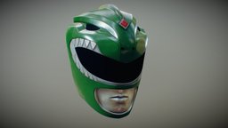 Green Ranger Helmet power, olive, ranger, tommy, powerrangers, powerranger, greenranger, saban, helmet, racing