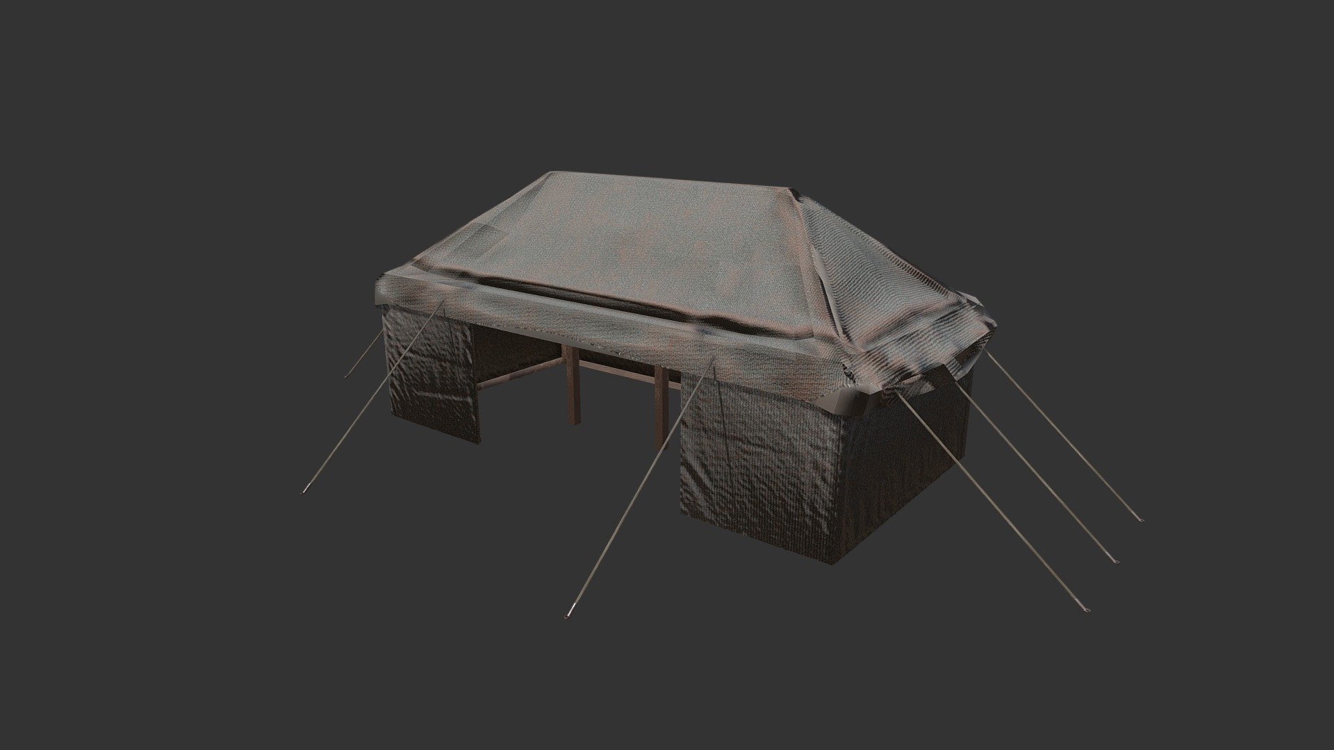This is a large militery part and it is part of a larger scenes with other props 3d model