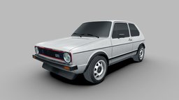 Volkswagen Golf GTI 1976 golf, european, german, transport, vw, classic, volkswagen, hatchback, iconic, gti, mk1, classic-car, phototexture, mki, italdesign, low-poly, vehicle, lowpoly, car, hot-hatch, golf-gti, small-family-car, giorgetto-giugiaro