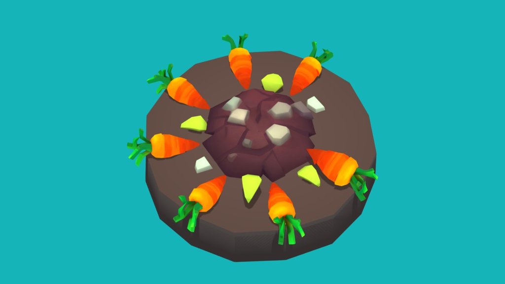 A carrot-based counter for counting how many carrots you have. Animation bugging a little bit because of interpolation issues in Sketchfab, if anyone knows how to get constant interpolation to work lemme know! - Carrot Counter - 3D model by Juuso Mattila (@flumba) 3d model