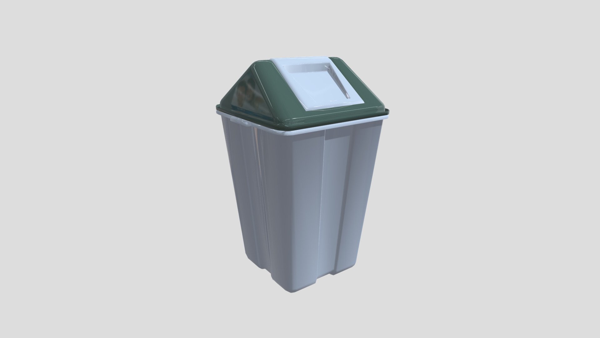 Plastic trash cans - Rubbish Bin - 3D model by sulthon_228 3d model