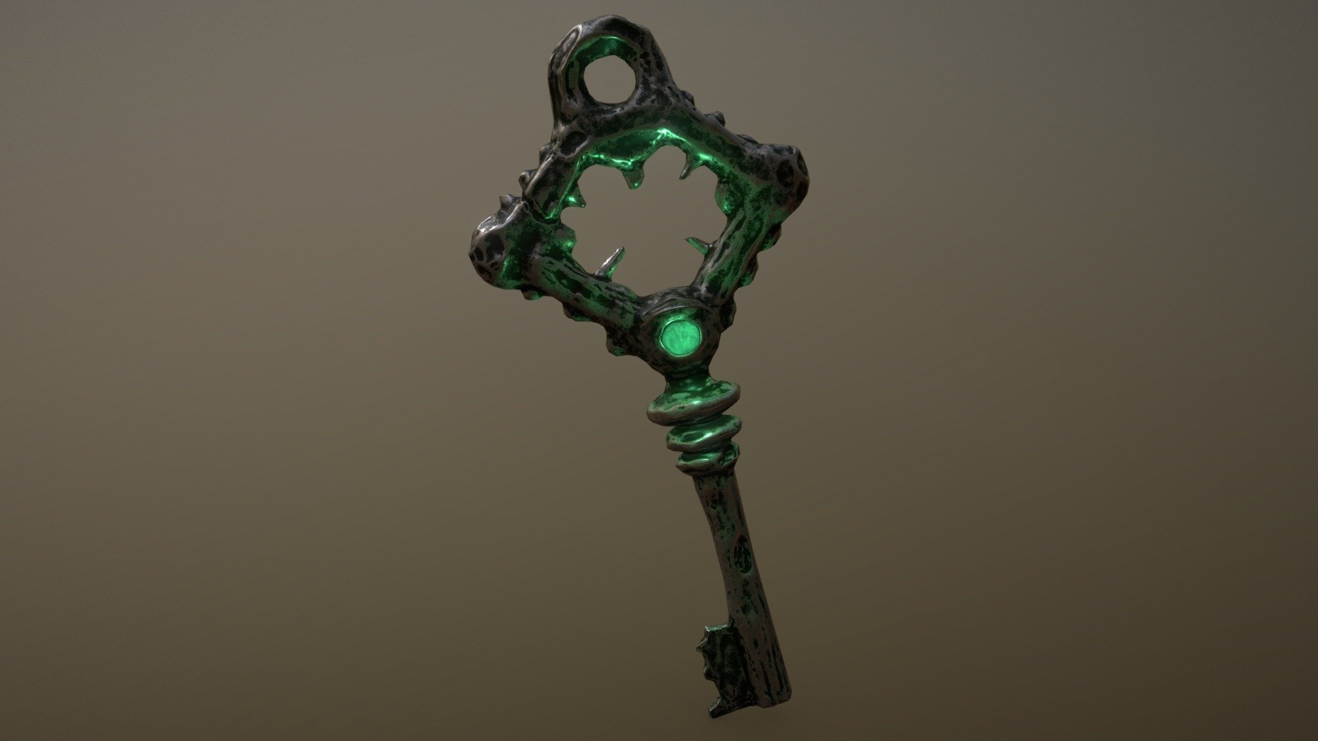 A lowpoly(-ish) model of a magic key, with a glowing gem.

More about this model:
https://www.artstation.com/artwork/58qA5w - Magic Key - Download Free 3D model by unfa 3d model