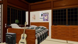 Japanese Bedroom room, bedroom, traditional, maya, japanese