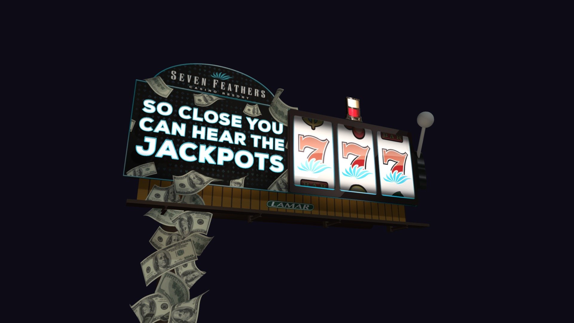 Seven Feathers Casino Slot Machine - 3D model by Lamar3D 3d model