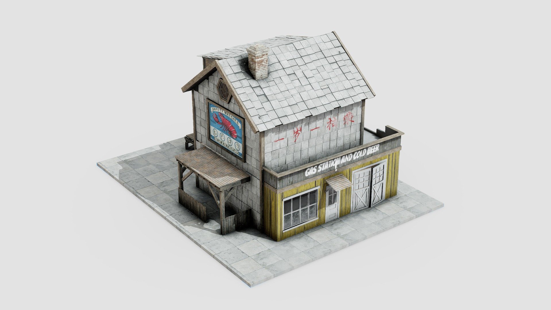Free download：www.freepoly.org - Old Building 2-Freepoly.org - Download Free 3D model by Freepoly.org (@blackrray) 3d model