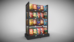 cookie and chips store 3D model storage, shelf, nuts, exterior, chips, unreal, architectural, shopping, display, market, equipment, obj, supermarket, snack, fbx, engine, real, peanut, unrealengine, unrealengine4, grocery, biscuit, purchase, snacks, aisle, biscuits, gamerady, supermarketstand, realitycapture, unity, unity3d, game, 3d, archaeology, model, design, gameasset, shop, interior, "eterior"