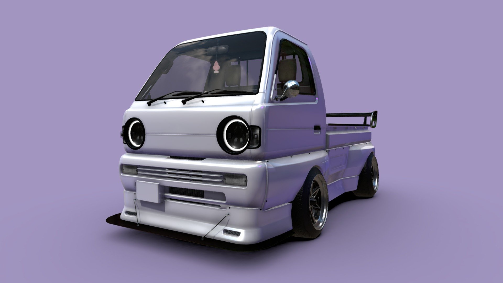In Japan, there are drifters who prefer to send farm trucks into a skid. It turns out not bad, and there are already enough fans of this drift direction.
Stance Body Kit inspired by the Hoonigan and PANDEM project based on the Suzuki Carry Truck with visualized interior!
Anyway, i hope you will like it 



Wheels Hello Special 86

Made for mobile game

Made in Blender 2.93 textured in Substance Painter - Suzuki Carry - 3D model by Sobakef (@horron) 3d model