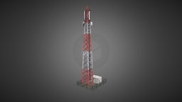 Cell phone Tower tower, cell, logistics, unreal-engine, cell-phone-tower, cell-phone, unity, low-poly, industrial