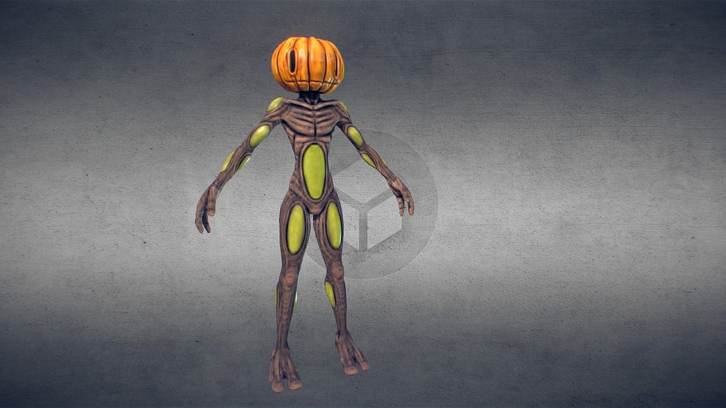 Pumpkin Man - 3D model by kaamaurice 3d model