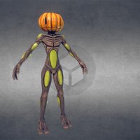 Pumpkin Man zbrush, pumpkin