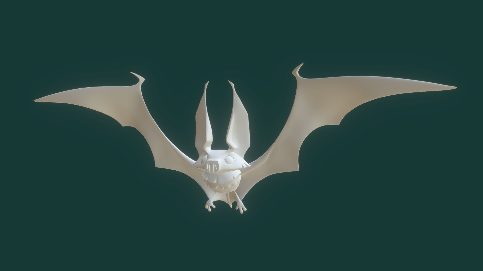 Character design of a little bat 3d model