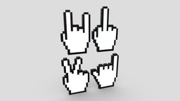 Cursor Hand Pack 2 arrow, computer, system, osx, direction, pc, windows, laptop, electronics, desktop, equipment, sign, ready, peace, smartphone, search, web, finger, victory, linux, click, navigation, pointer, emoji, cursor, hangloose, emotes, macos, game, art, low, poly, digital, hand, sellphone