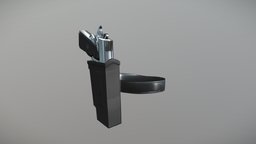 Low Poly Leg Holster And Gun leg, thigh, combat, holster, character, pbr, low, poly, female, gun, male