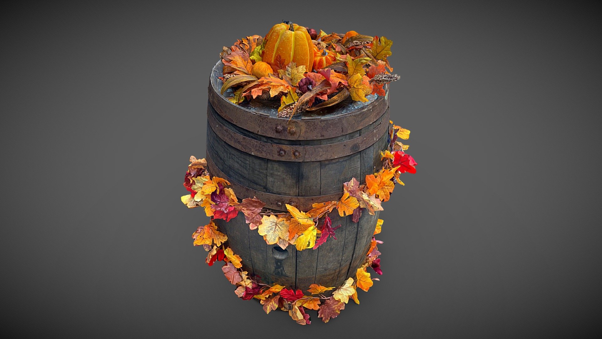 Created with Polycam - Halloween barrel , Warwick Castle - Buy Royalty Free 3D model by alex.harvey 3d model