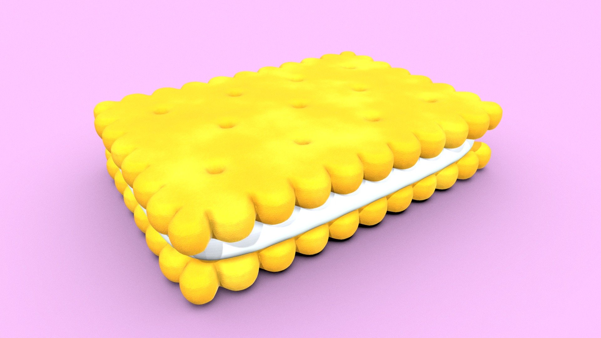 Cream Biscuit - Download Free 3D model by Funisaki 3d model