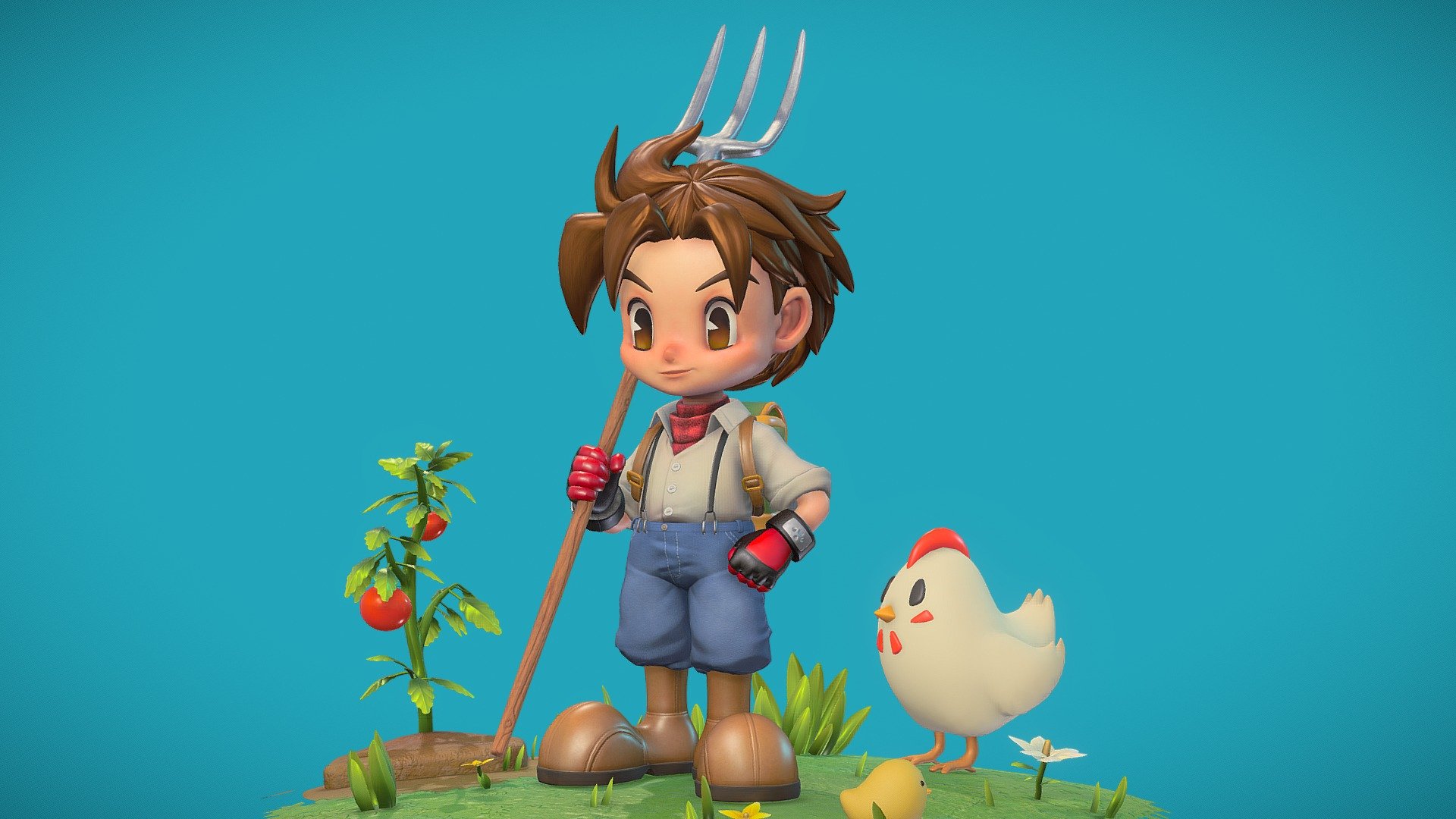 character: Mark.
Please, switch to HD for better resolution.
more + https://www.artstation.com/artwork/8laVeO - Harvest Moon A Wonderful Life - 3D model by Patricia Mendonca (@teapaty) 3d model