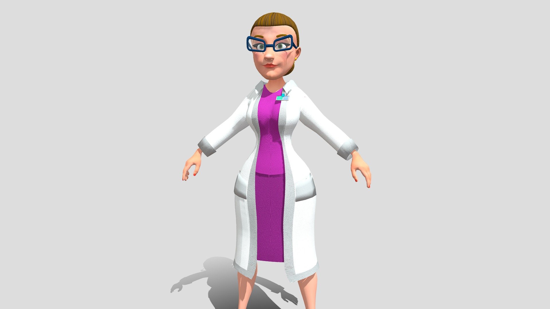 Doctor scientist 3d game cartoon character - Doctor scientist 3d game cartoon character - 3D model by Agarkova_CG 3d model