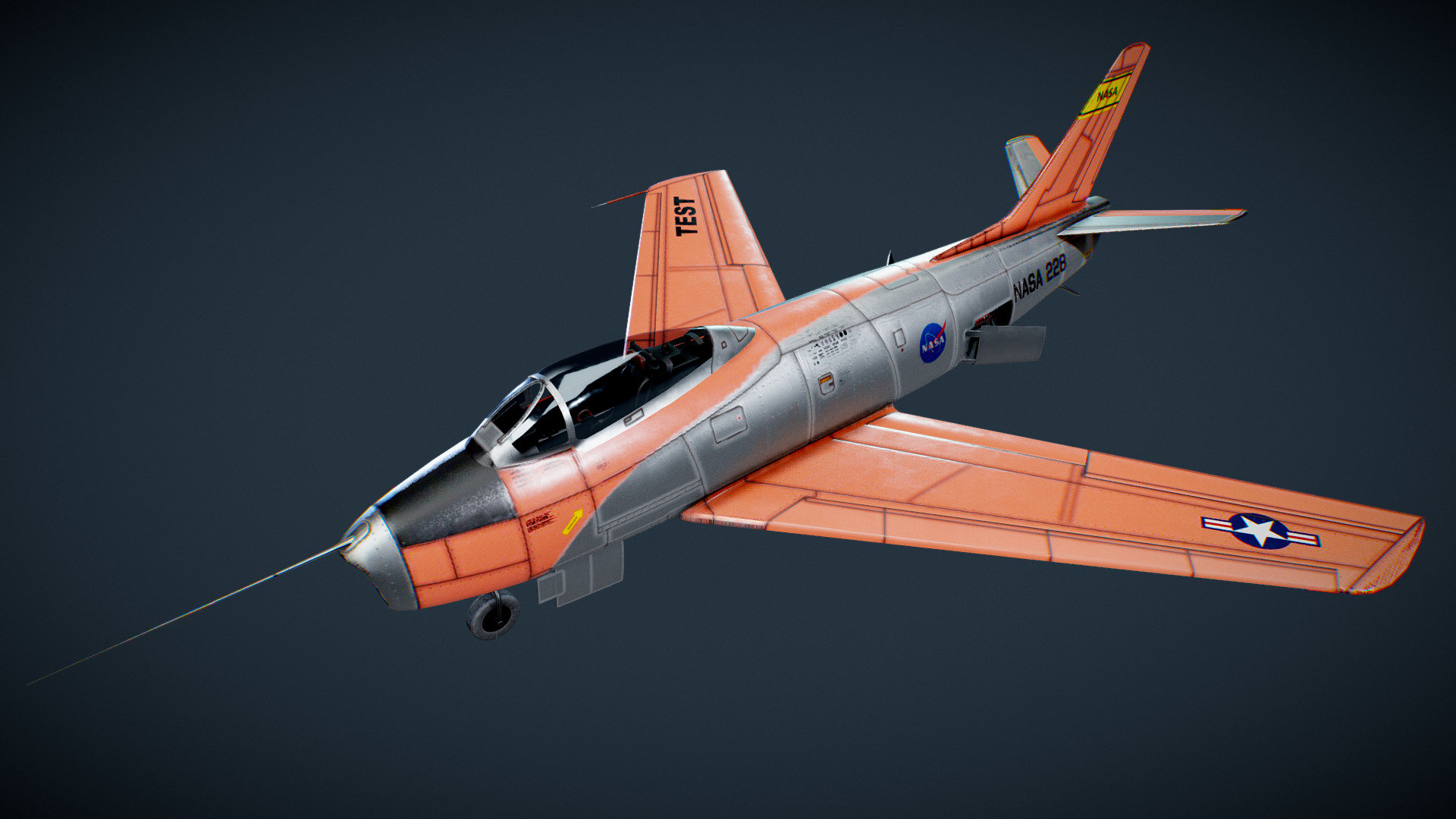 National Aeronautics and Space Administration F-86F Sabre - F-86F-30-NA Sabre NASA - Download Free 3D model by Yksnawel 3d model