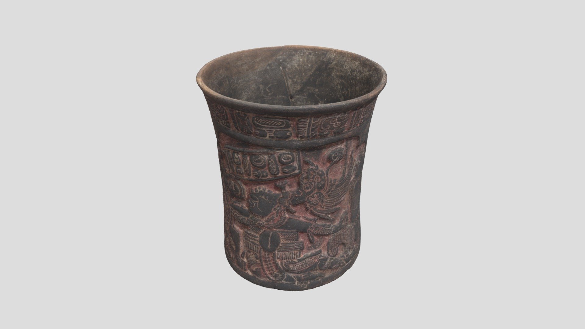Mayan style pottery engraved with ball player - Mayan style pottery engraved with ball player - Buy Royalty Free 3D model by Jackey&Design (@1394725324zhang) 3d model