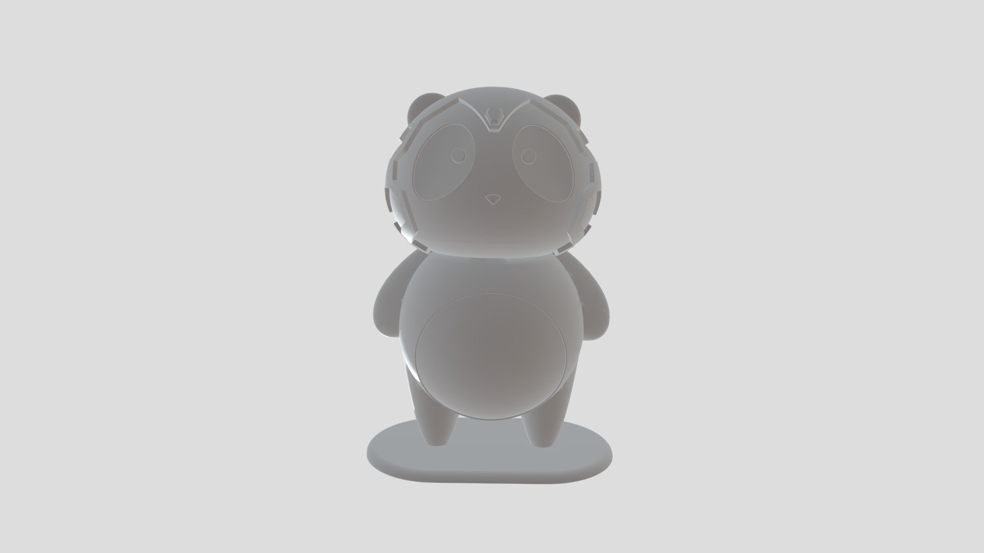 A cute ass robot panda known as the Vision! - Panda Vision - 3D model by rachel110299 3d model