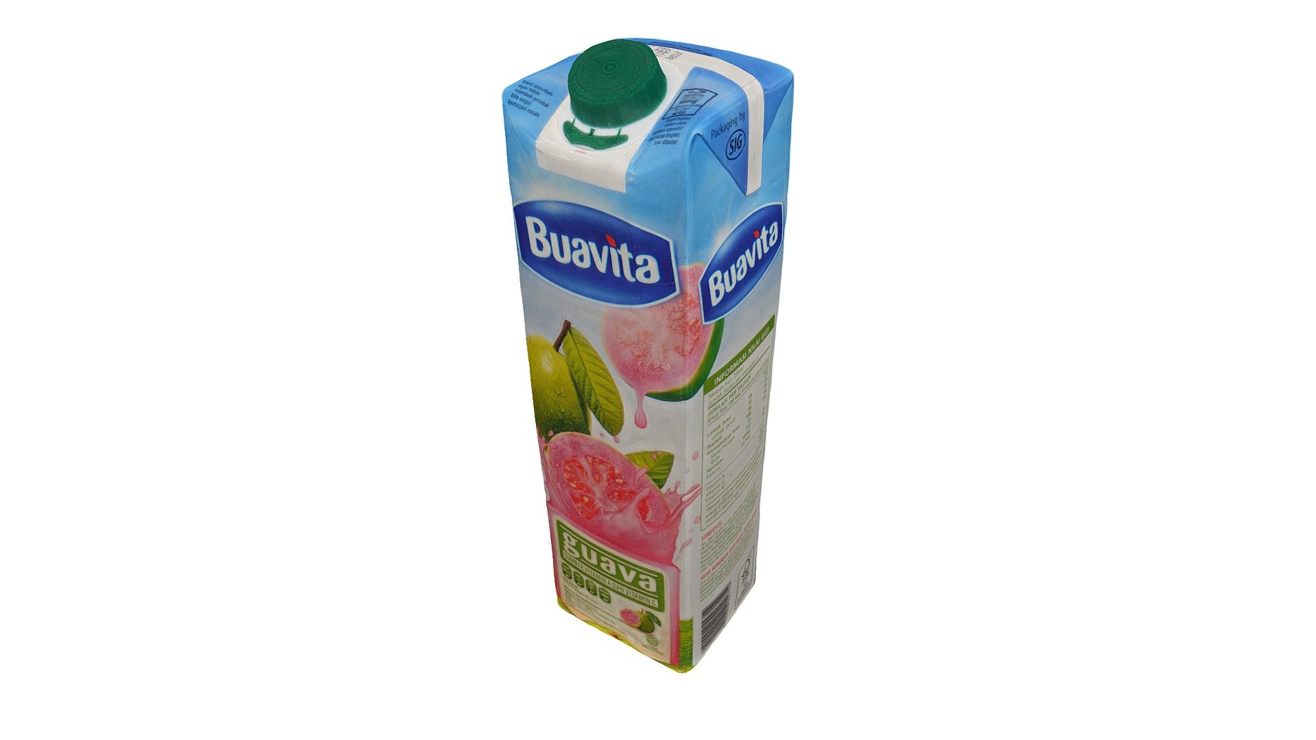 A guava juice 1000 ml - Buavita Guava Juice 1000ml - Buy Royalty Free 3D model by Om Atok (@hidayathusnul) 3d model