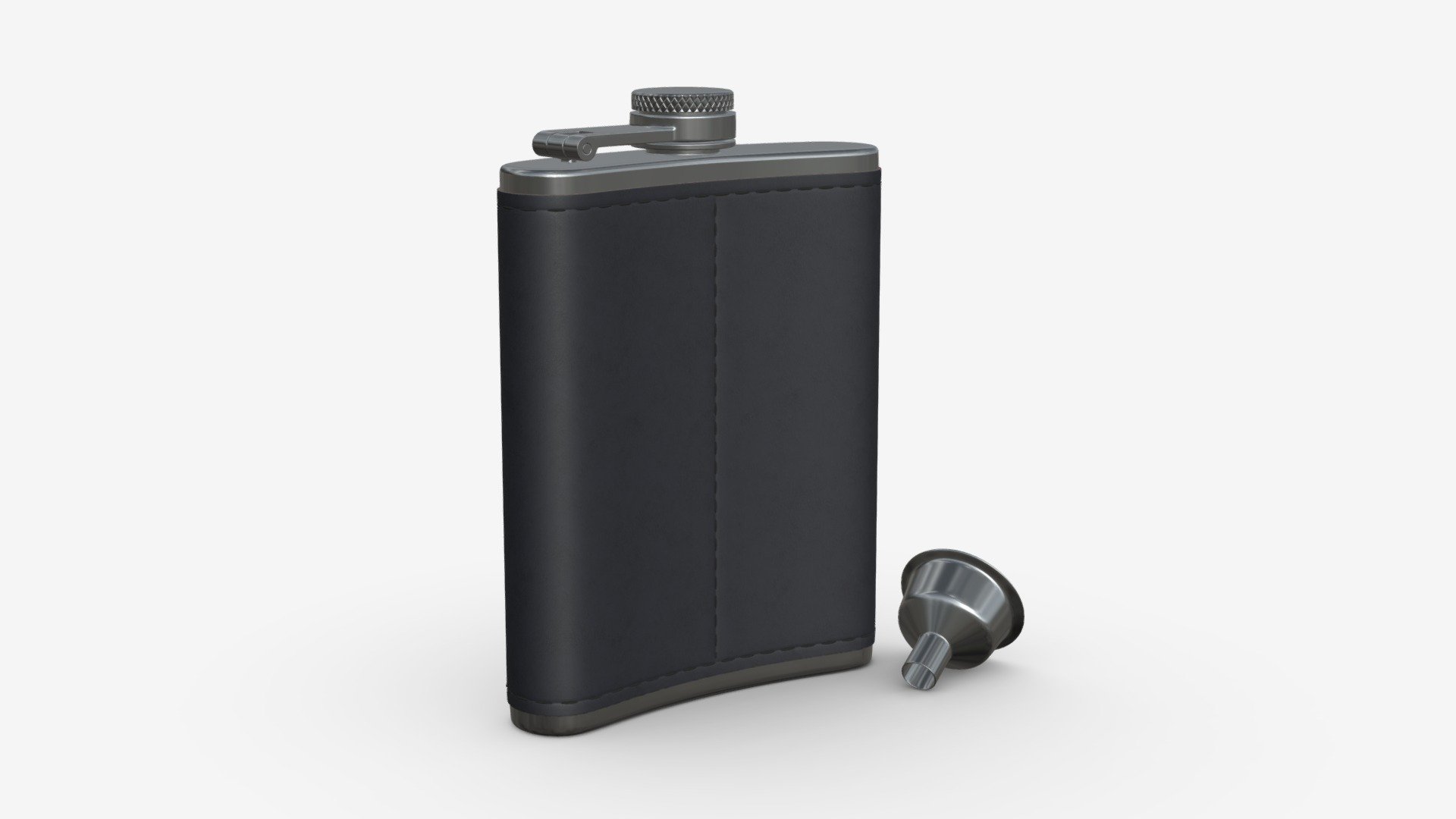 Flask with leather wrap 2 - Buy Royalty Free 3D model by HQ3DMOD (@AivisAstics) 3d model