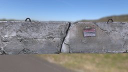 Cement Barrier photo, photorealistic, road, cemetery, barrier, russia, scanned, photoscanning, photogrammetry