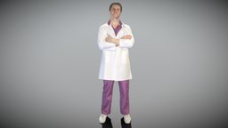 Smiling male doctor with crossed arms 320 scanner, style, archviz, scanning, people, doctor, vr, hospital, realistic, uniform, mask, surgery, medicine, surgeon, smiling, malecharacter, peoplescan, male-human, photoscan, realitycapture, character, photogrammetry, man, medical, human, male, deep3dstudio, coronavirus, covid-19