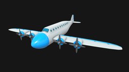 Toon plane 5 toon, toy, airplane, propeller, aircraft, toyplane, cartoon, air, plane, air-plane