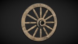 Wooden Wheel lowpoly 