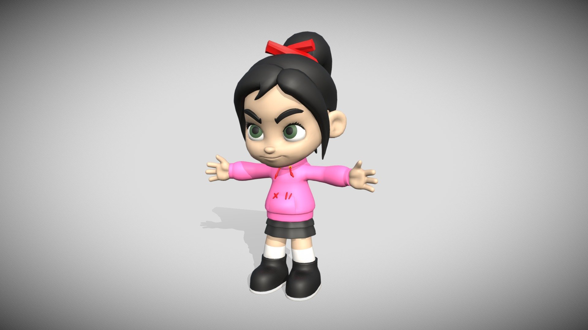 Character made for a videogame project based on Sugar Rush from Wreck-It Ralph - Bittersweet (Vanellope) - 3D model by matarredonadiaz 3d model