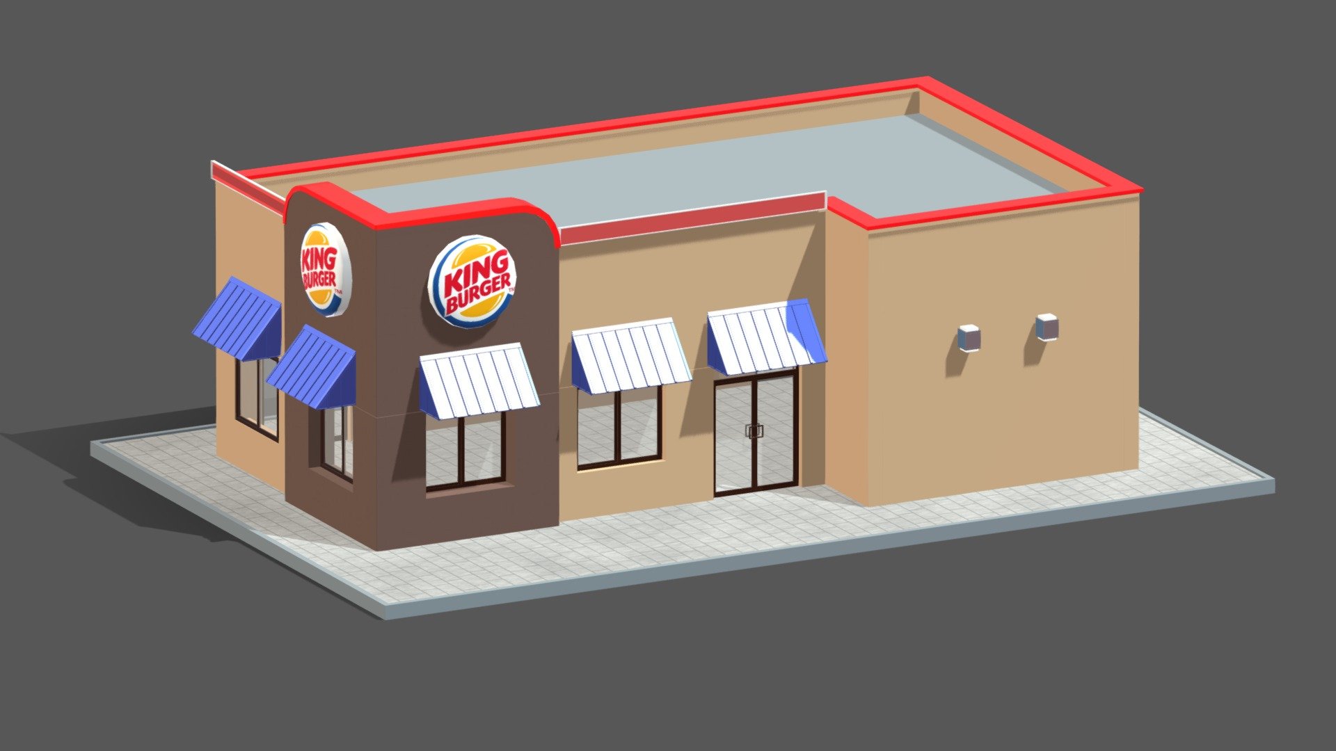 Hi, I'm Frezzy. I am leader of Cgivn studio. We are finished over 3000 projects since 2013.
If you want hire me to do 3d model please touch me at:cgivn.studio Thanks you! - Burger King Restaurant 01 Low Poly PBR - Buy Royalty Free 3D model by Frezzy (@frezzy3d) 3d model