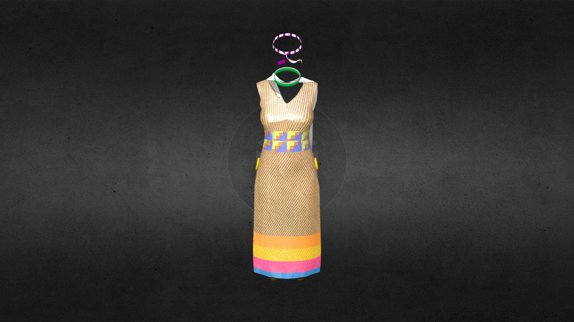 Vestido Doncella Inca con accesorios - Vestido Doncella Inca - Download Free 3D model by Ear.Rodriguez 3d model