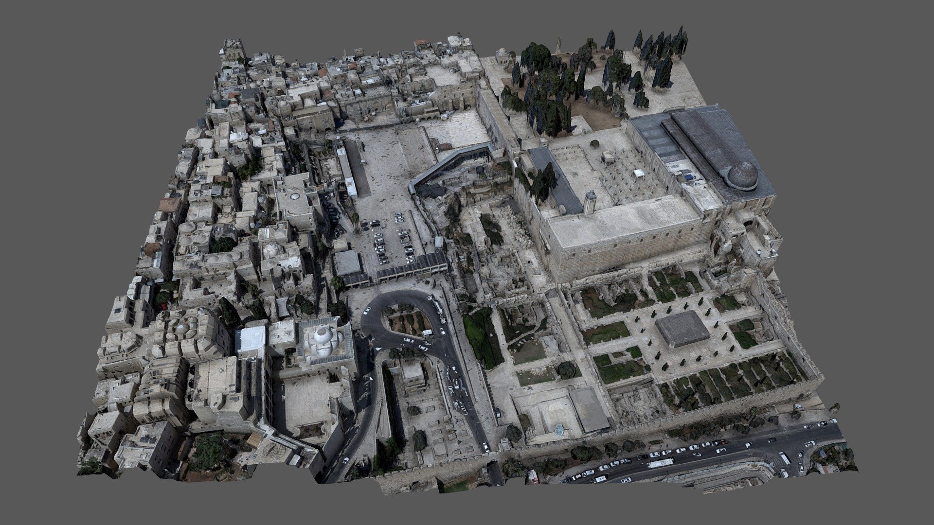 Western wall, Jerusalem. By PHOTOMOD software. A3 images by VisionMap 3d model