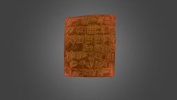 Cuneiform Tablet (Yale #7) tablet, babylon, cuneiform, archaeology-3dmodel-photogrammetry