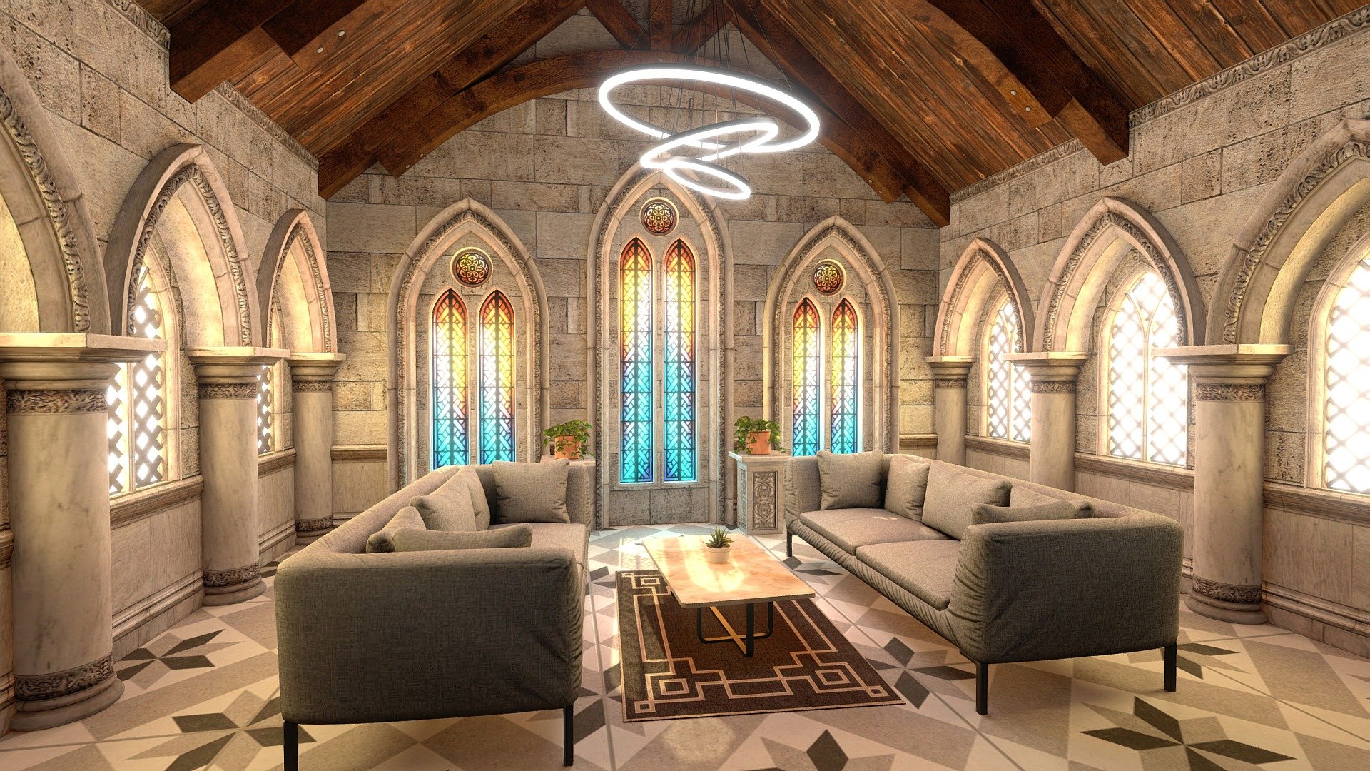 Converted Church with lights and textures baked.

1x 4096 texture for the church.

2 textures for glass mosaics.

DAE file + Blender .Blend additional file.

Blender 3.3.11 - Converted Church - Baking - Buy Royalty Free 3D model by RaynaudL (@fts_ltx) 3d model