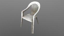 Plastic Chair dusty, oldchair, blendermodel, substancepainter, substance, blender, chair, plasticchair, blenderchair