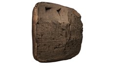 Cuneiform Clay Tablet staffpick, laserscanning, tablet, artifact, seal, virtualreality, clay, cuneiform, mesopotamia, sumerian, artec-spider, early-writing, archaeology