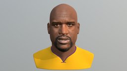 Shaq ONeal bust for full color 3D printing tv, los, michael, boston, james, basketball, stephen, state, miami, kevin, movie, celebrity, chicago, actor, angeles, golden, curry, lebron, famous, celtics, lakers, nba, shaq, jordan, hollywood, bulls, kobe, heats, bryant, knicks, durant, cavs, cavaliers, oneal, shaquille, clevelan, character, bust, sport, "warriors"