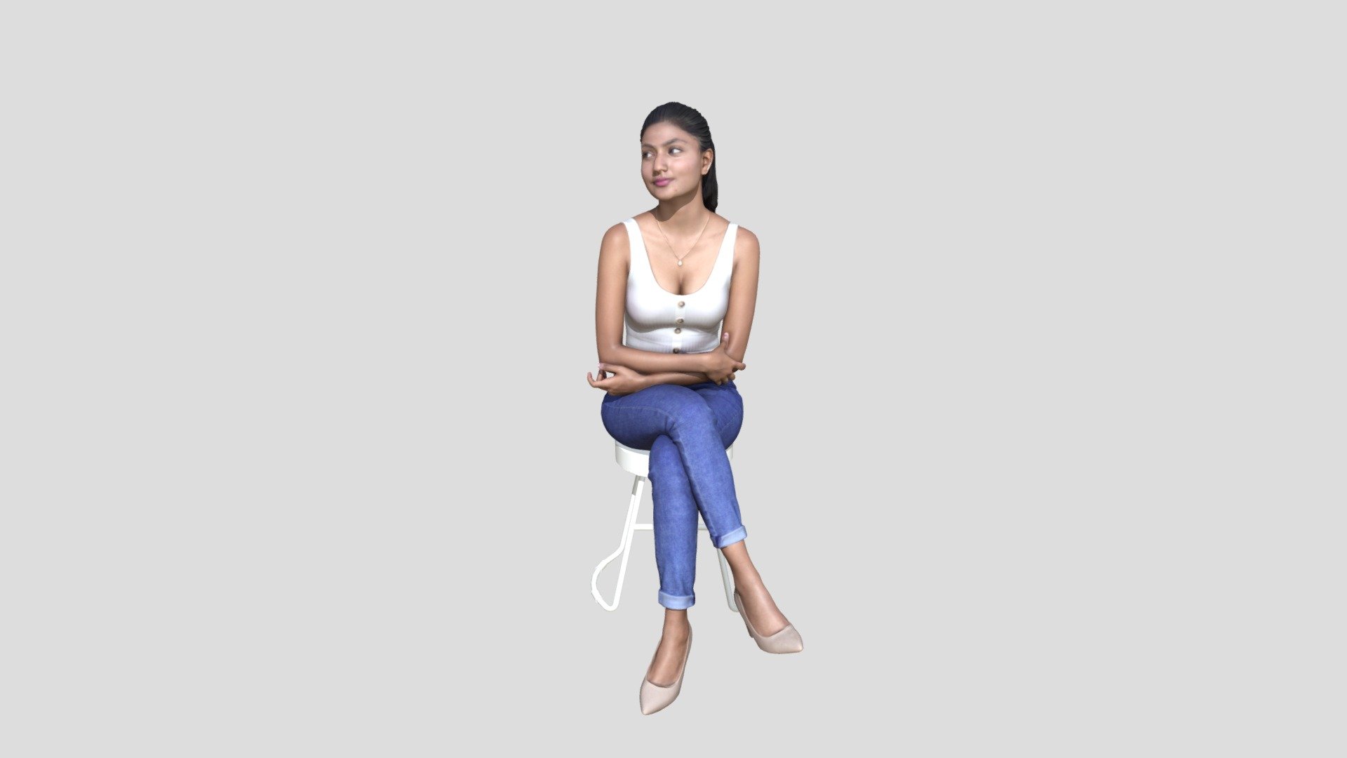 Kay 2036 Woman Sitting - Buy Royalty Free 3D model by Numik Populate - 3D People (@Numikpopulate) 3d model