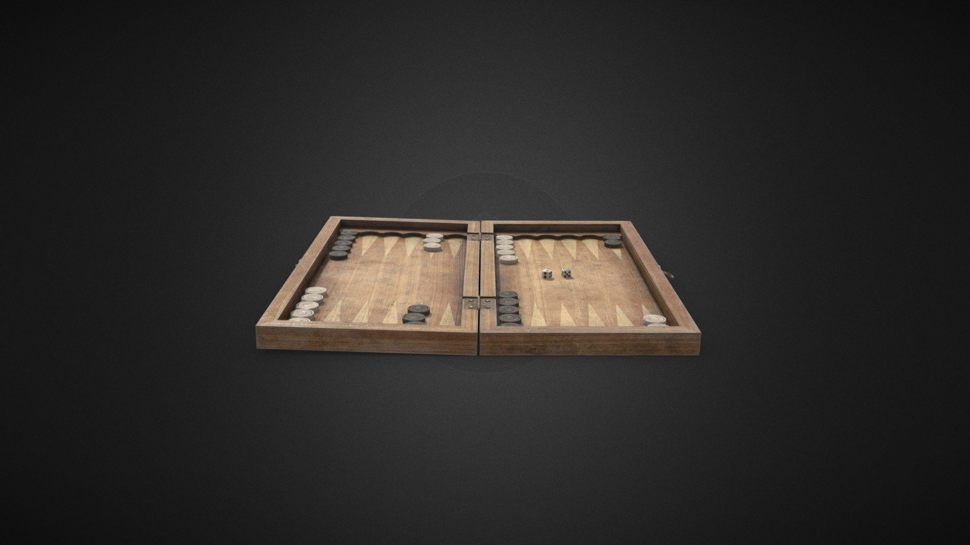 Backgammon - 3D model by Nugreon 3d model