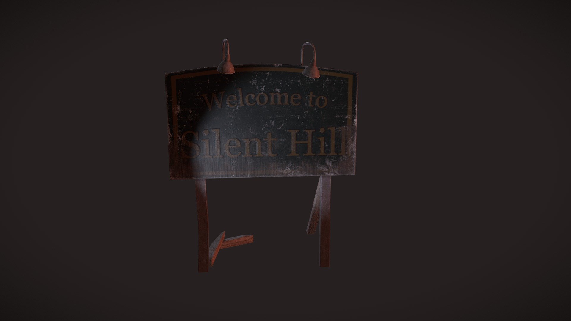 Silent Hill sign i made a few years ago 3d model
