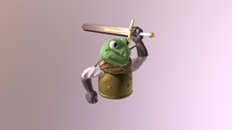 07 Adventure: Frog/Glenn from Chrono Trigger sculptjanuary18