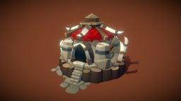 RTS Orc House Lv2 toon, orc, rts, ork, house, building, village