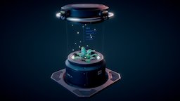 Bio Chamber Unit prop, unreal, unity, asset, scifi, free, container