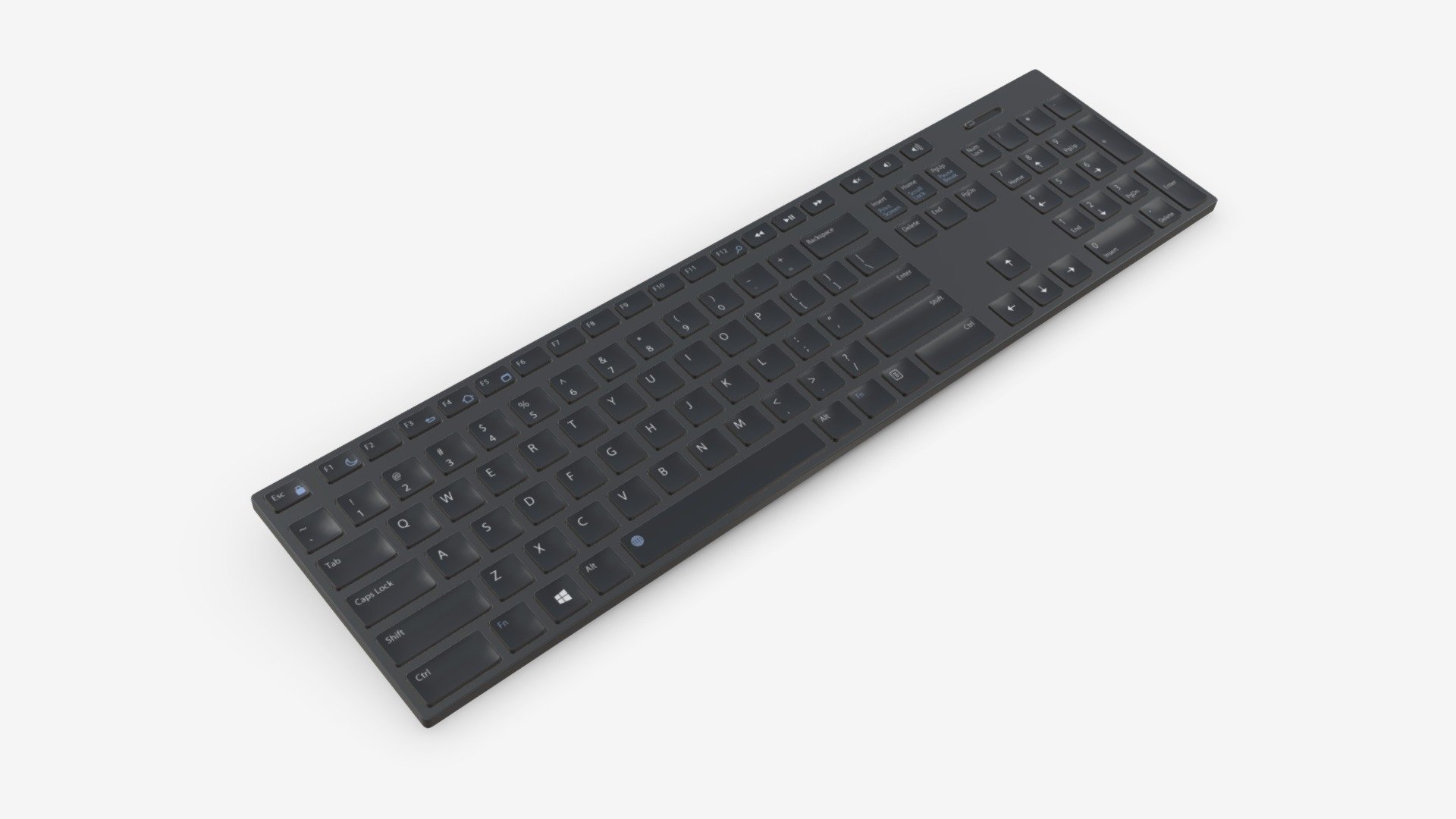 Wireless keyboard black - Buy Royalty Free 3D model by HQ3DMOD (@AivisAstics) 3d model