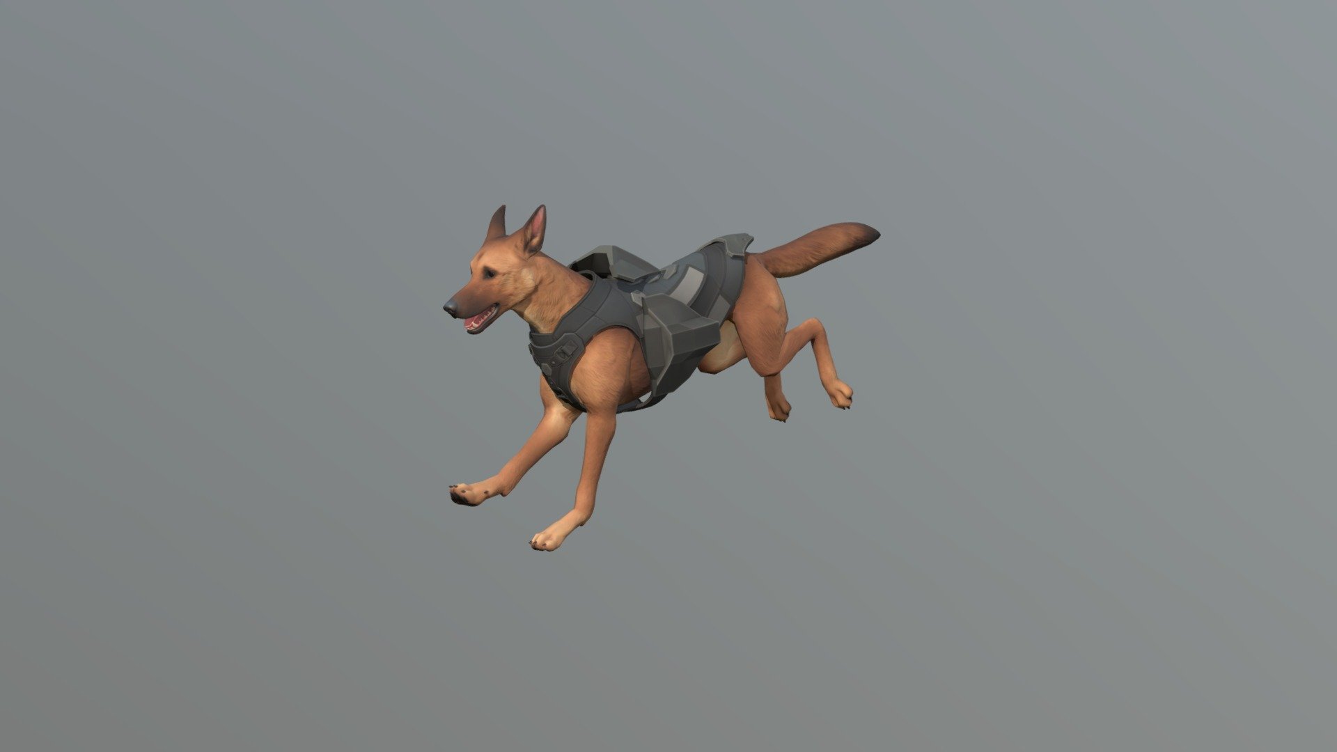 The fastest locomotion cycle for the playable dog character in The Robot Seven 3d model
